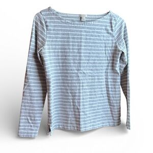 J. Crew women’s long sleeve grey with white stripes XS